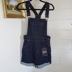 Queen Kerosin NWT Kustombuilt Rockabilly Dark Wash Shortalls Size 27